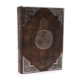 Heafty Brown Tan Book - Zinc Pentagon Decor - 26x18cm