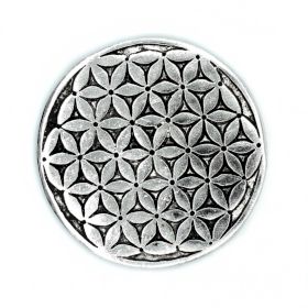 6x Polished Aluminium Flower of Life Incense Holder 11cm