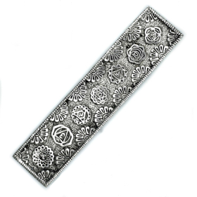 6x Polished Aluminium Chakra Long Incense Holder 23cm