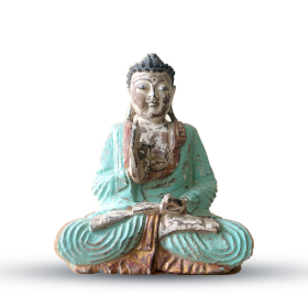 Vintage Mint Hand Carved Buddha Statue - 30cm - Teaching Transmission