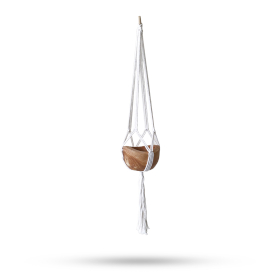 3x Macrame Pot Holder Classic - Natural Lrg pot