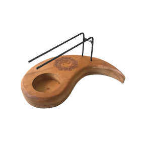 Teardrop Palo Santo Burner - Teak Wood - Yin & Yang Design