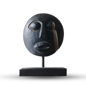 Timor Tribal Decorative Mask - Black 27x20cm