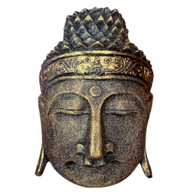 Home Decoration Buddha Head - 25cm - Gold Shine Finish