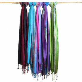 10x Varanasi Scarves - 22x72cm - Passion Purple