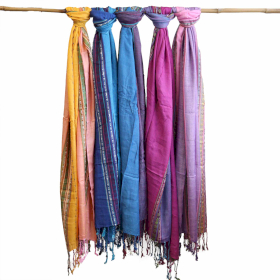 10x Varanasi Scarves - 22x72cm - Tantric Turquoise