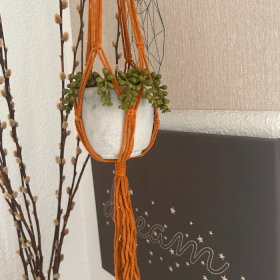 3x Macrame Pot Holder Classic - Terracotta Med Pot