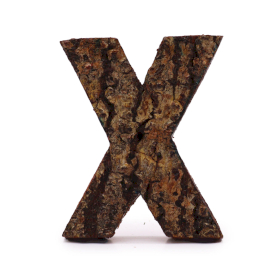 12x Rustic Bark Letter   - 