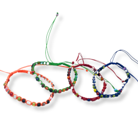 12x Handmade Friendship Bracelets - Tiny Forever Beads (asst)
