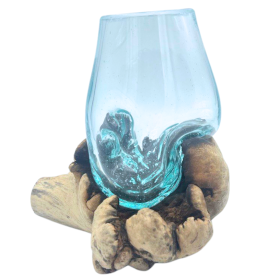 Molten Glass on Rare Parasite Wood - large