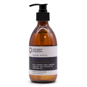 4x Aromatherapy Massage and Bath Oil - Sleepy Lavender 300ml