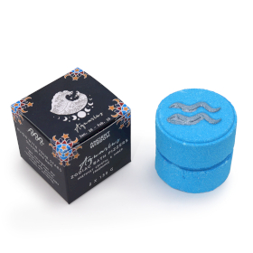 3x Set of Zodiac Bath Fizzers with Horoscope - Aquarius