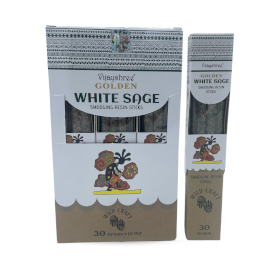 12x 30g Golden White Sage Smudging Resin Sticks (6s)