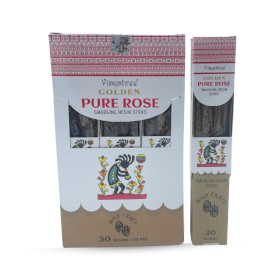 12x 30g Golden Pure Rose Smudging Resin Sticks (6s)