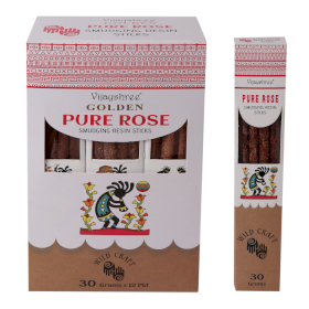 12x 30g Golden Pure Rose Smudging Resin Sticks (6s)