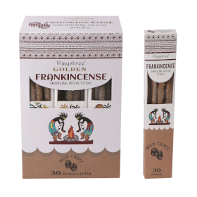 12x 30g Golden Frankincense Smudging Resin Sticks (6s)