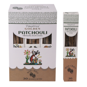 12x 30g Golden Patchouli Smudging Resin Sticks (6s)