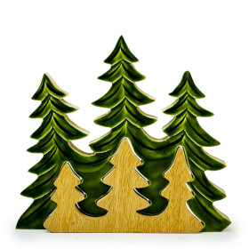 Lost in the Forest - Three Trees 3D Wooden Decoration - 20x23cm