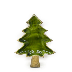 Lost in the Forest -  Enamel Tree Wooden Bowl - 25x19cm