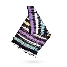 4x Boho Java Art Stole/Scarf - Multi Stripes - 62x200cm