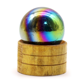 Gemstone Crystal Sphere 40mm - Amethyst Aura with Stand
