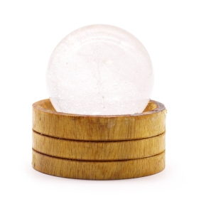 Gemstone Crystal Sphere 50mm - Clear Quartz with Stand