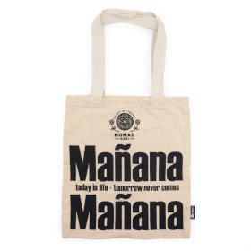 10x Iconic Basic Tote Bag - Mañana Mañana - (40x36cm) - Natural 4oz
