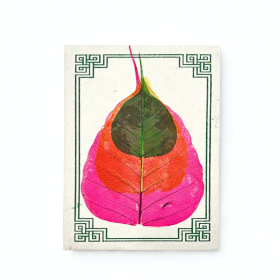 Lrg Lokta Colourful Leaves Notebooks (21x15cm) - 45 pages
