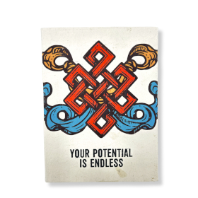 Lrg Lokta Inspiration Notebook (21x15cm) - 45 pages - Your Potential - inc bookmark