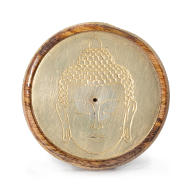 10x Gold on Mango Wood -  Buddha Head