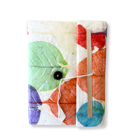 Lrg Lokta Colourful Leaves Notebooks (21x15cm) - 45 pages
