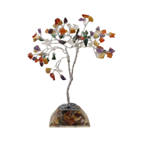 Gemstone Tree with Orgonite Base - 80 Stone - Multi