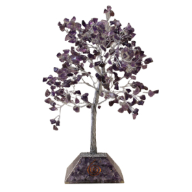 Gemstone Tree with Orgonite Base - 320 Stone - Amethyst