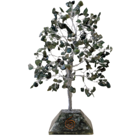 Gemstone Tree with Orgonite Base - 320 Stone - Moss Agate