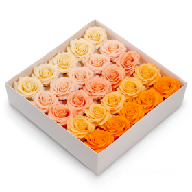 25x Craft Soap Flower - (5-Layer) Romatic Rose - Graduated Selection - Peach Blush