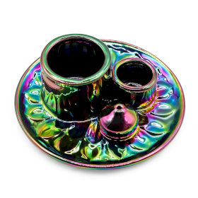 Palo Santo Stick & Smudge Holder - Mandala - Metalic Rainbow