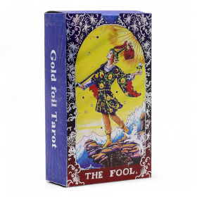Blue Foil Tarot Card Set - Mandala - with booklet