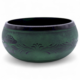 Extra Loud - Mushroom Singing Bowl - 23x10.5cm 1.3kg - Moss Green