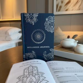 Hardbacked Wellbeing Journal - 120 pages - Black & Gold