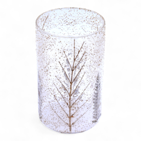 Natural Floral Glass - Tall Vase Candle Holder - Pino - (19x11cm)