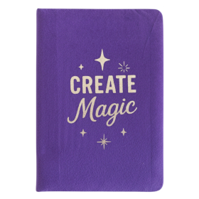 Velvet Notebook - 80 pages - Create Magic - Purple