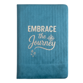 Velvet Notebook - 80 pages - Embrace the Journey - Light Blue