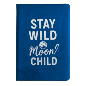 Velvet Notebook - 80 pages - Stay Wild Moon Child - Dark Blue