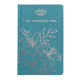 Hardbacked Gratitude Journal - 120 pages - Blue & Silver Lining
