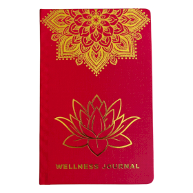 Hardbacked Wellbeing Journal - 120 pages - Red & Gold