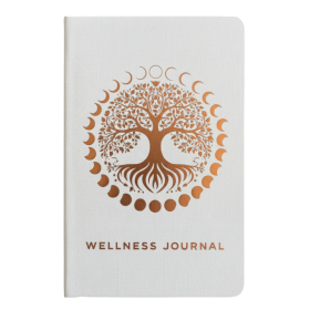Hardbacked Wellbeing Journal - 120  pages - White & Rose Gold