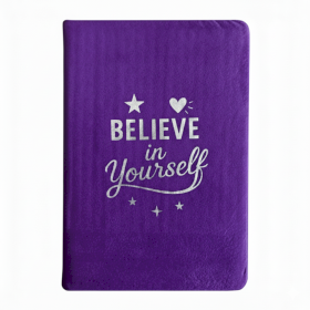 Velvet Notebook - 80 pages - Believe in Yourself  - Lavender