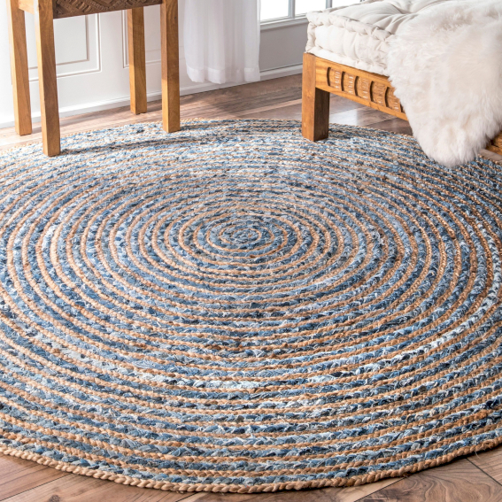 AW Artisan Round Jute and Recycled Cotton Rugs
