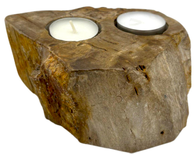 Petrified wood candle - Wholesale