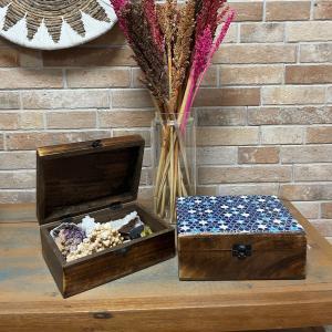 Wholesaler of Medium Ceramic Glazed Wood Box